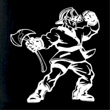 Hasič stojaci - nápis hasiči - Veľký nápis na chrbte