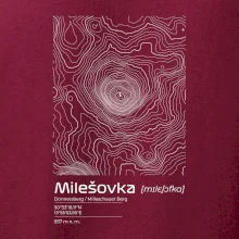 Milešovka - vrstevnice v obdĺžniku
