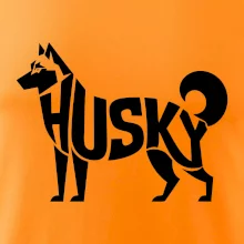 Husky nápis v tele