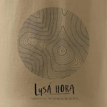 Lysá hora - vrstevnice v kruhu