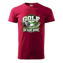 Golfová palica s loptičkou eat sleep repeat