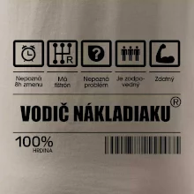 Čiarový kód - Vodič nákladiaku