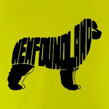 Novofundlandský pes - nápis v tele