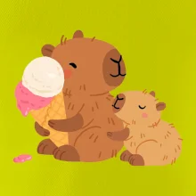 Kapybara so zmrzlinou