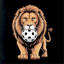 Floorball lev s loptičkou v puse