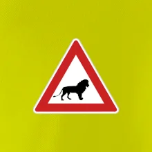 Dopravná značka - Pozor lev Dopravná značka - Pozor lev