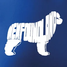 Novofundlandský pes - nápis v tele Novofundlandský pes - nápis v tele