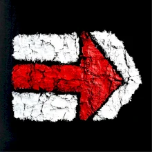 Párová turistická značka  červená