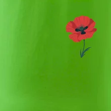 Vlčí mak kreslený na prsníku