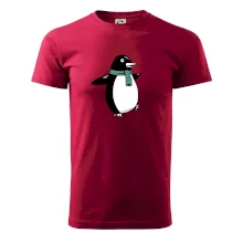 Tučniak so zeleným šálom