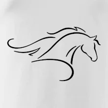 Kôň - bežiaci silueta hlavy