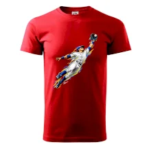 Baseballový polař chytá míček ve výskoku