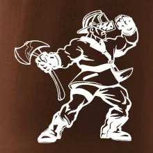 Hasič stojaci - nápis hasiči - Veľký nápis na chrbte