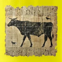 Egyptské hieroglyfy krava