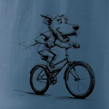 Pes na bicykli