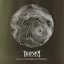 Trosky - vrstevnice v kruhu