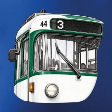 Detail čela T3R SLF tečkovaná perokresba