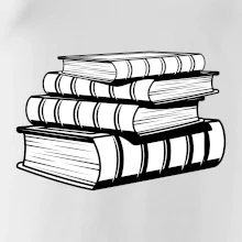 Knihy čiernobiele na sebe