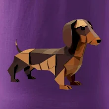 Jazvečík - zlepený z papiera