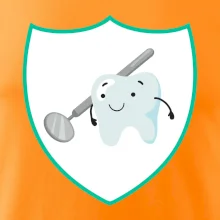 Zúbok na prsníku - zrkadlo