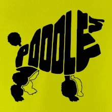Pudel - nápis v tele