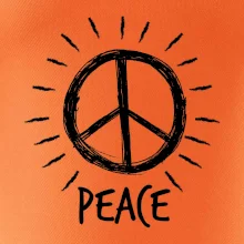 Peace symbol čiernobiely