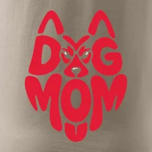 Dog mom nápis v hlavě