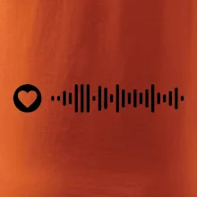 Zamilovaný Spotify kód na prsníku