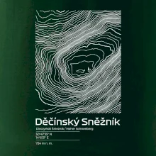 Děčínský Sněžník - vrstevnice v obdĺžniku
