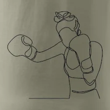 Žena boxerka jedným ťahom