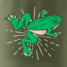 Žaba zelená kreslená