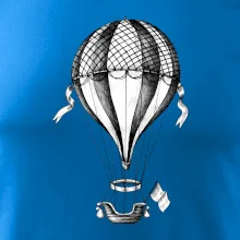 Teplovzdušný balón kreslený