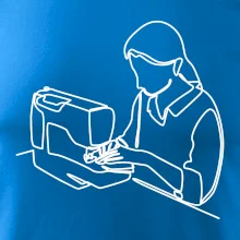 Krajčírka a šijací stroj jedným ťahom