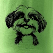 Lhasa apso karikatúra hlava