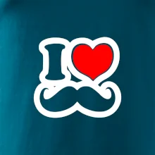 i love mustache - obrys i love mustache - obrys