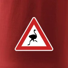 Dopravná značka - Pozor pštros