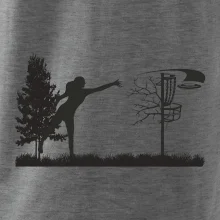 Disc golf - žena čierny obrázok