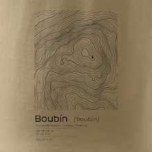 Boubín - vrstevnice v obdĺžniku