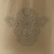 Steampunk včela čiernobiela