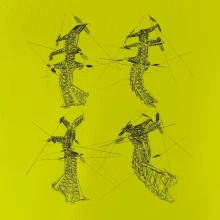 Skrútený stožiar vysokého vedenia