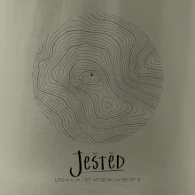 Ještěd - vrstevnice v kruhu