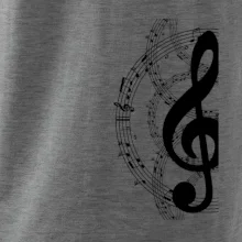 Husľový kľúč a noty