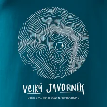 Velký Javorník (Beskydy) - vrstevnice v kruhu