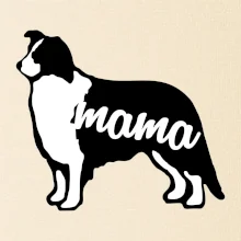 Border kolie mama obrys