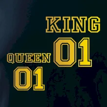 King - Queen - 01 dres - zlatá potlač King - Queen - 01 dres - zlatá potlač