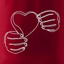 Ruka držiaca srdce jedným ťahom Ruka držiaca srdce jedným ťahom