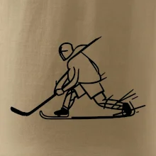 Kreslený hokejista tučnou fixkou Kreslený hokejista tučnou fixkou