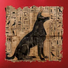 Egyptské hieroglyfy pes