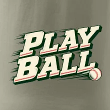 Play ball retro sportovní nápis