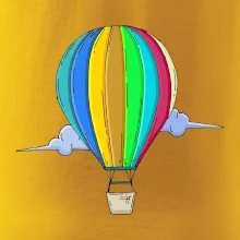 Teplovzdušný balón v oblakoch